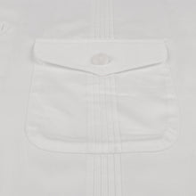 White Quest Multi-Pocket Pleated Long Sleeve Shirt