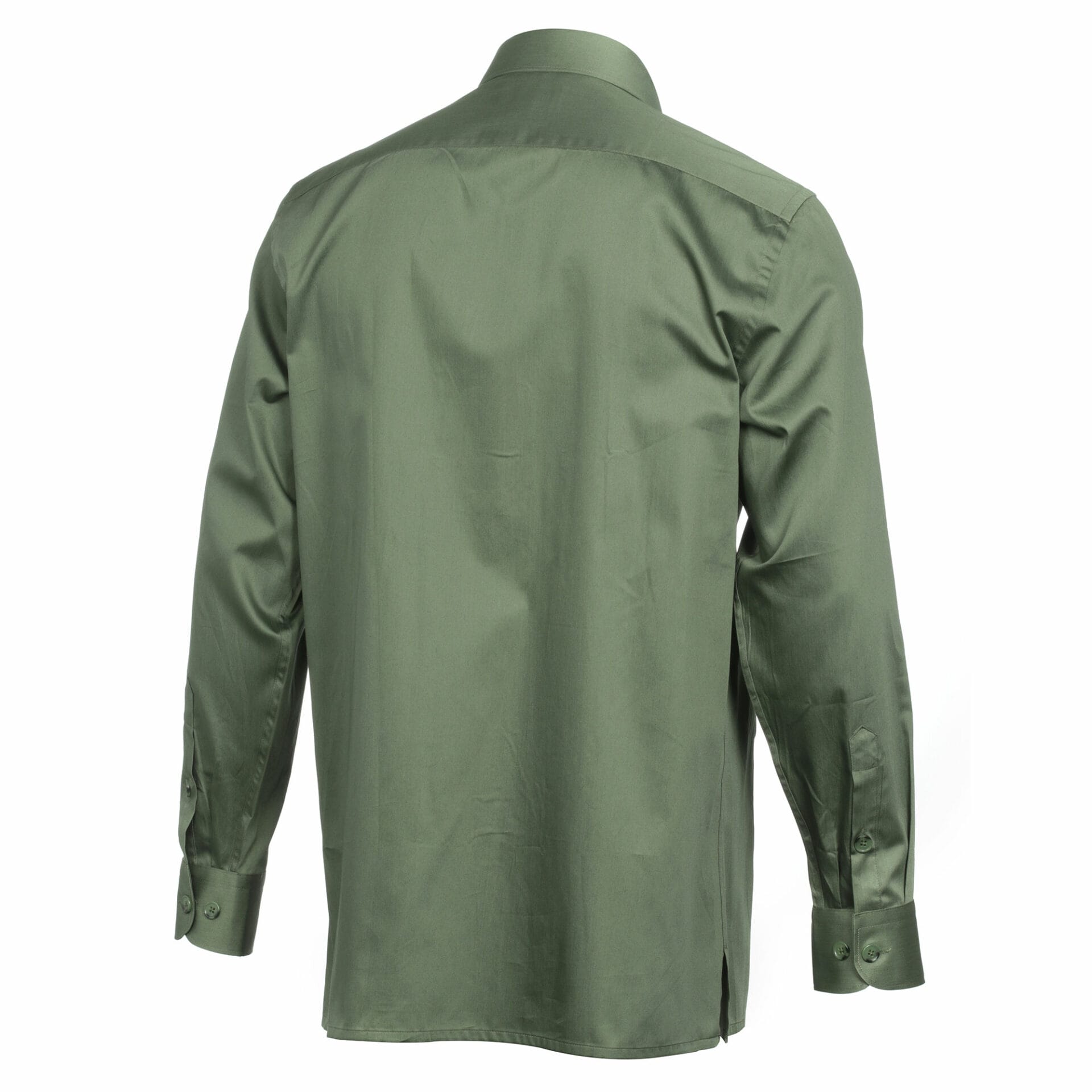 Olive Quest Multi-Pocket Pleated Long Sleeve Shirt