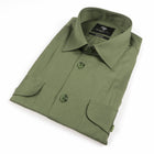 Olive Quest Multi-Pocket Pleated Long Sleeve Shirt