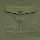 Olive Quest Multi-Pocket Pleated Long Sleeve Shirt