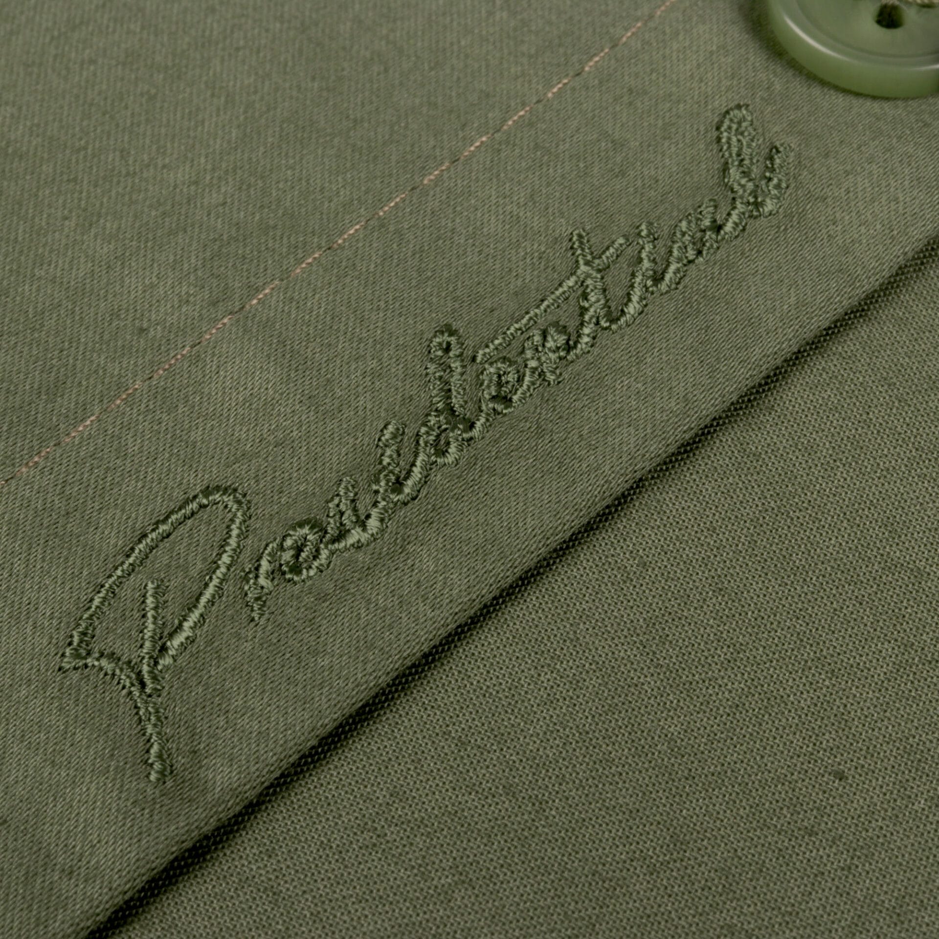 Olive Quest Multi-Pocket Pleated Long Sleeve Shirt