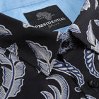 Blue Bird - Black Men's Long Sleeve Printed Cotton Shirt