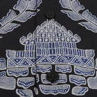 Blue Bird - Black Men's Long Sleeve Printed Cotton Shirt