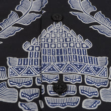 Blue Bird - Black Men's Long Sleeve Printed Cotton Shirt