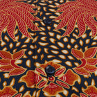 Autum Leaves Blue Men's Long Sleeve Printed Cotton Shirt