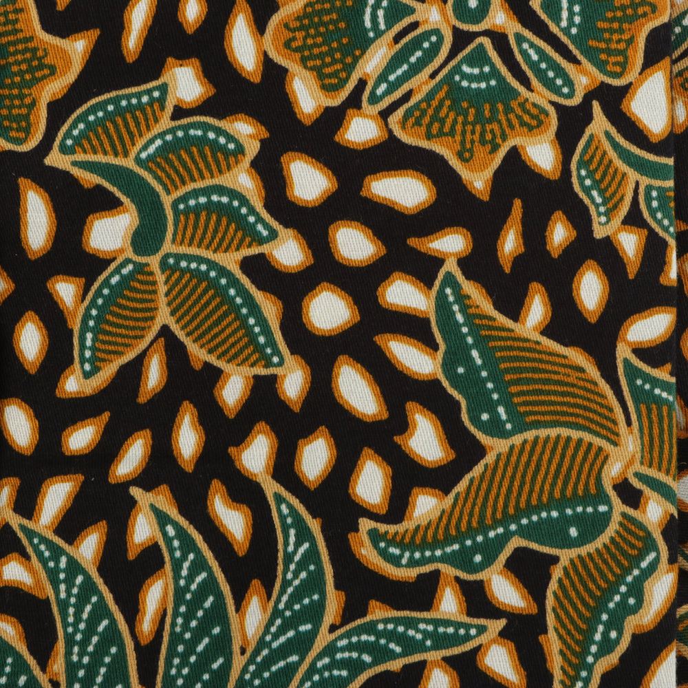 Autumn Leaves Green - Men's Long Sleeve Printed Cotton Shirt