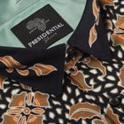 Autumn Leaves Black - Men's Long Sleeve Printed Cotton Shirt