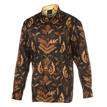 Royal Wing- Black Men's Long Sleeve Printed Cotton Shirt