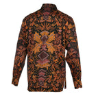 Autumn Flowers - Orange Men's Long Sleeve Printed Cotton Shirt