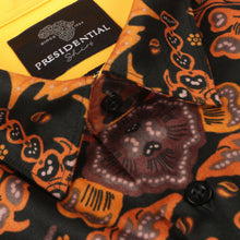 Autumn Flowers - Orange Men's Long Sleeve Printed Cotton Shirt