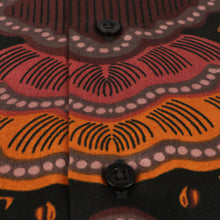 Autumn Flowers - Orange Men's Long Sleeve Printed Cotton Shirt