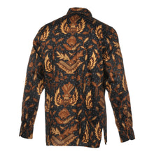 Royal Wing- Black Men's Long Sleeve Printed Cotton Shirt