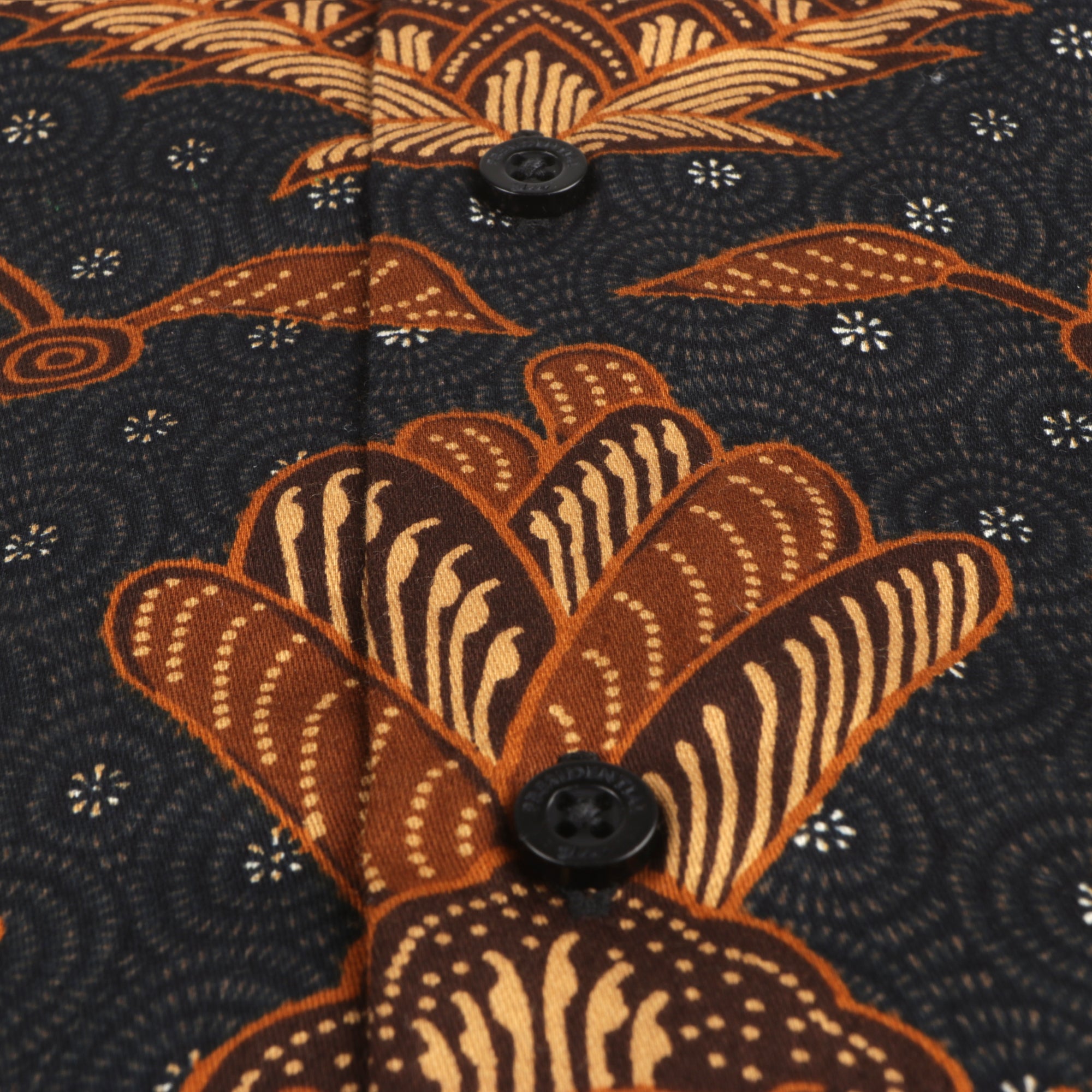 Royal Wing- Black Men's Long Sleeve Printed Cotton Shirt