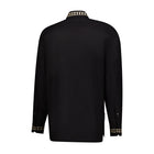 African Diamond - Black Long Sleeve Cotton Linen Embroidered Men's Shirt