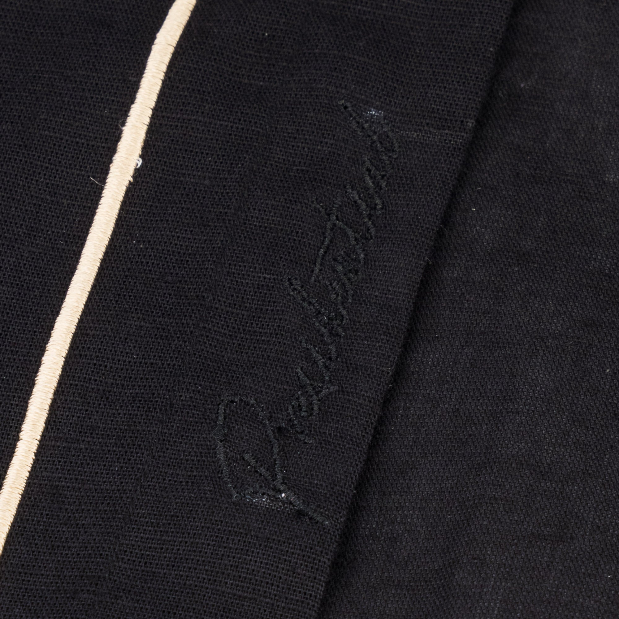 African Diamond - Black Long Sleeve Cotton Linen Embroidered Men's Shirt