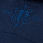 Classic Paisley- Navy Gold Long Sleeve Cotton Linen Embroidered Men's Shirt