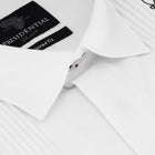 Presidential Style - White Gold Long Sleeve Cotton Linen Embroidered Men's Shirt