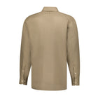 Presidential Style - Olive Long Sleeve Linen Cotton Embroidered Men's Shirt