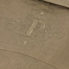 Presidential Style - Olive Long Sleeve Linen Cotton Embroidered Men's Shirt