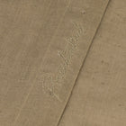 Presidential Style - Olive Long Sleeve Linen Cotton Embroidered Men's Shirt