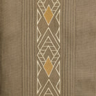 Presidential Style - Olive Long Sleeve Linen Cotton Embroidered Men's Shirt