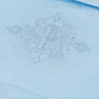 Presidential Style - Light Blue Long Sleeve Linen Cotton Embroidered Men's Shirt