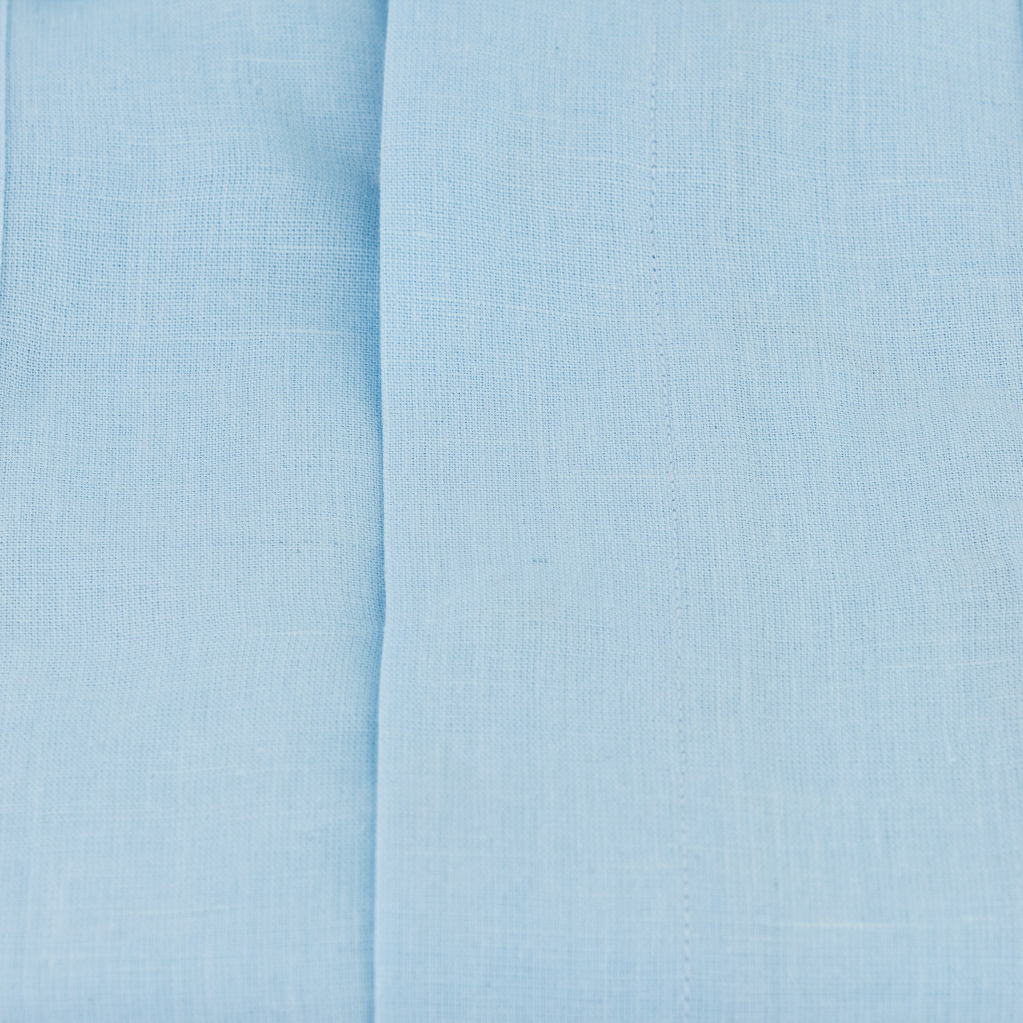 Presidential Style - Light Blue Long Sleeve Linen Cotton Embroidered Men's Shirt