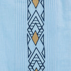 Presidential Style - Light Blue Long Sleeve Linen Cotton Embroidered Men's Shirt