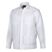 White Sky Long Sleeve Cuban Multi Pocket Cotton Linen Shirt