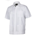 Blanco Short Sleeve Cotton Linen Cuban Cubavera Shirt