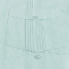 Light Blue Sky Long Sleeve Cuban Multi-Pocket Cotton Linen Shirt