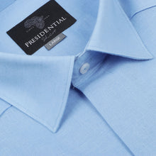 Blue Sky Long Sleeve Cuban Multi-Pocket Cotton Linen Shirt