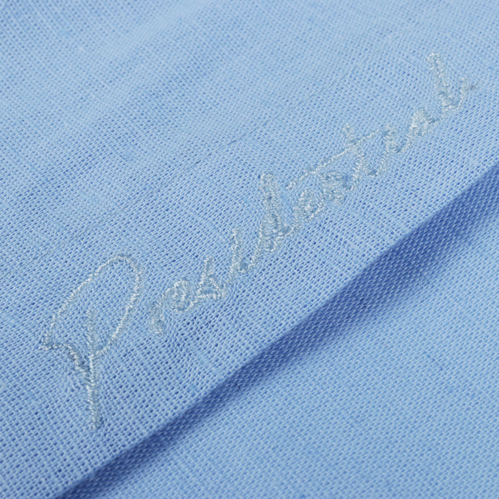 Blue Sky Long Sleeve Cuban Multi-Pocket Cotton Linen Shirt