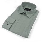Sage Sky Long Sleeve Cuban Multi-Pocket Cotton Linen Shirt