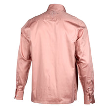 Coral Long Sleeve Cotton Sateen Embroidered Multi-Pocket Men's Shirt