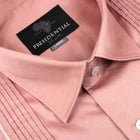 Coral Long Sleeve Cotton Sateen Embroidered Multi-Pocket Men's Shirt