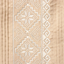 Khaki Long Sleeve Cotton Sateen Embroidered Multi-Pocket Men's Shirt