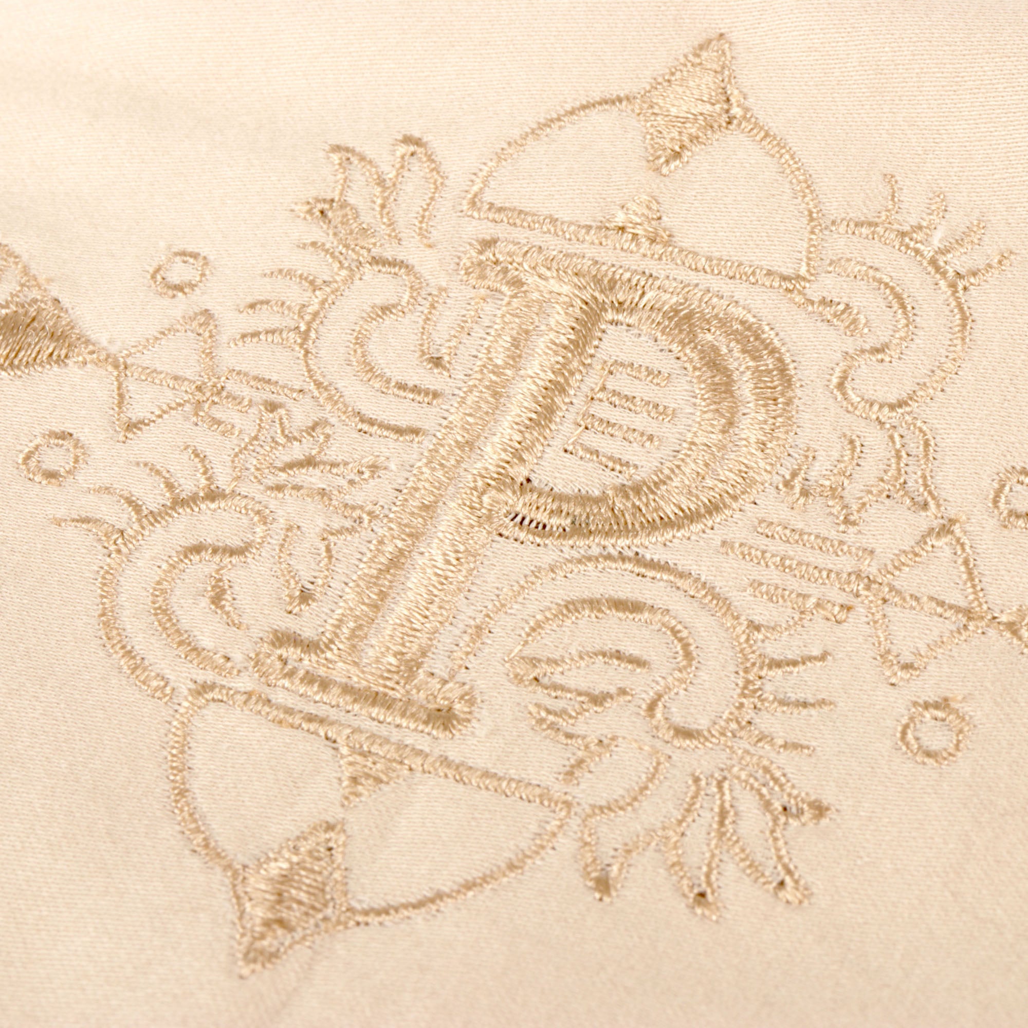 Khaki Long Sleeve Cotton Sateen Embroidered Multi-Pocket Men's Shirt