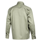 Olive Long Sleeve Cotton Sateen Embroidered Multi-Pocket Men's Shirt