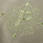 Olive Long Sleeve Cotton Sateen Embroidered Multi-Pocket Men's Shirt