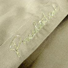 Olive Long Sleeve Cotton Sateen Embroidered Multi-Pocket Men's Shirt