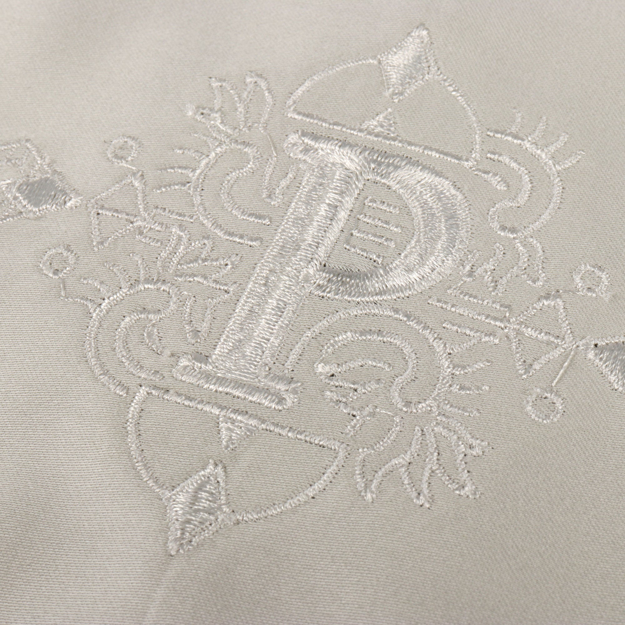 Light Sage Long Sleeve Cotton Sateen Embroidered Multi-Pocket Men's Shirt