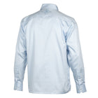 Light Blue Long Sleeve Cotton Sateen Embroidered Multi-Pocket Men's Shirt