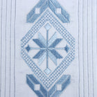 Light Blue Long Sleeve Cotton Sateen Embroidered Multi-Pocket Men's Shirt