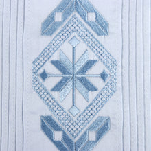 Light Blue Long Sleeve Cotton Sateen Embroidered Multi-Pocket Men's Shirt