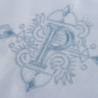 Light Blue Long Sleeve Cotton Sateen Embroidered Multi-Pocket Men's Shirt