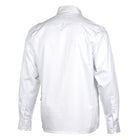 White Long Sleeve Cotton Sateen Embroidered Multi-Pocket Men's Shirt