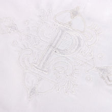 White Long Sleeve Cotton Sateen Embroidered Multi-Pocket Men's Shirt