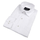 White Long Sleeve Cotton Sateen Embroidered Multi-Pocket Men's Shirt