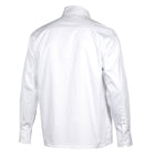 Classic White Long Sleeve Cotton Sateen Embroidered Multi-Pocket Men's Shirt